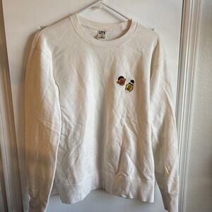KAWS‎ x Uniqlo x Sesame Street Bert & Ernie Heads Sweatshirt Size Medium